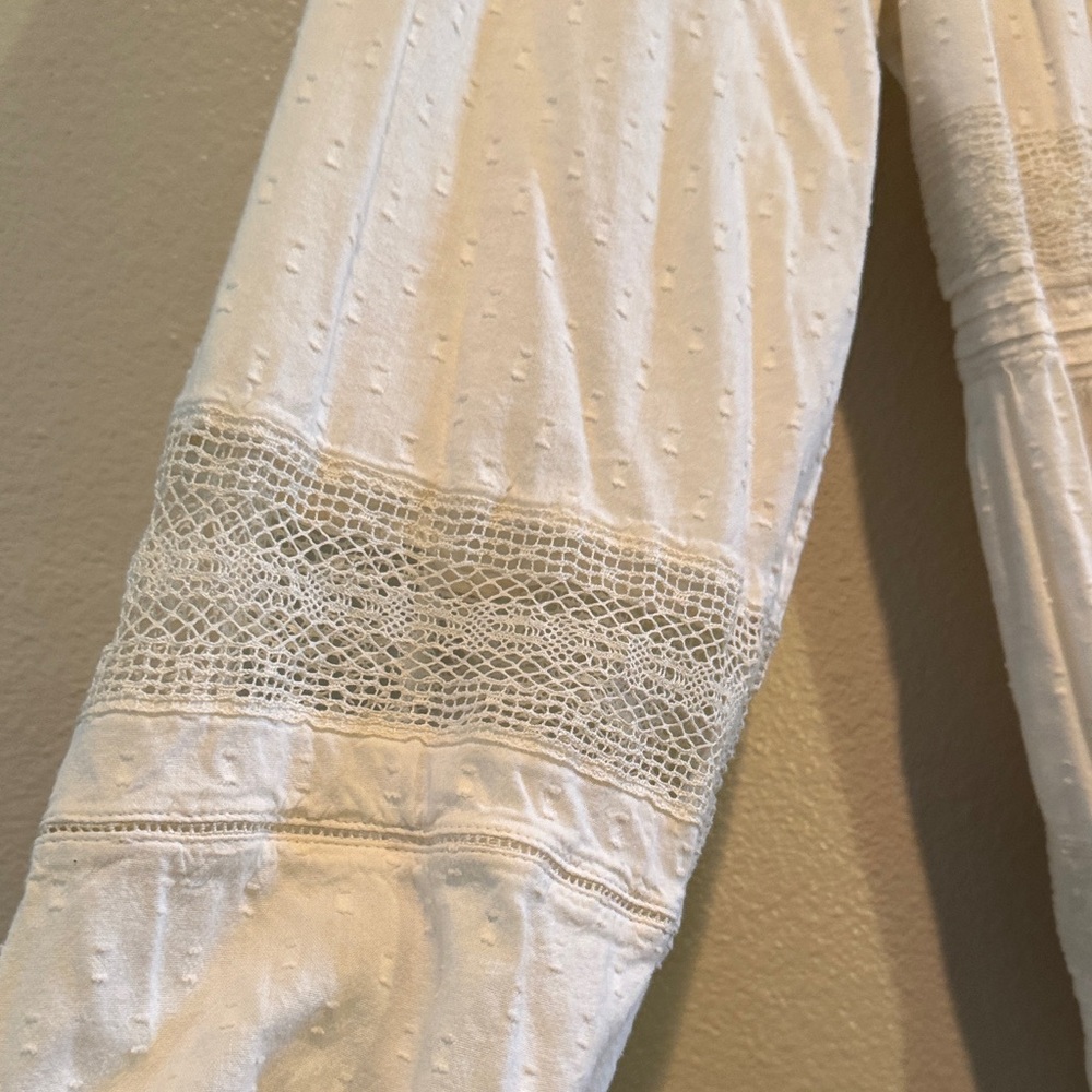 Old Navy Cream Long Sleeve Boho Tiered Dress - Picture 4 of 9